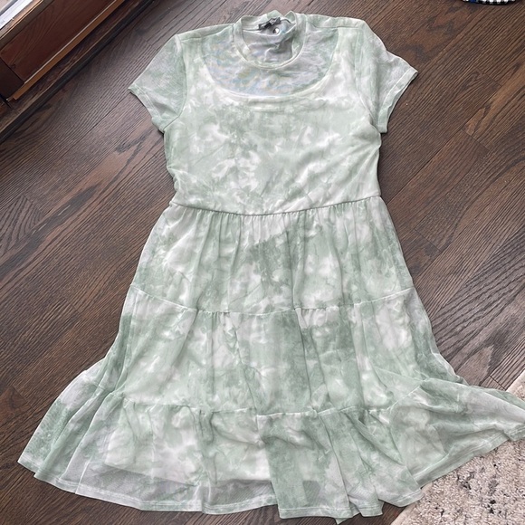 Green floral dress Womans xs small - Picture 1 of 4